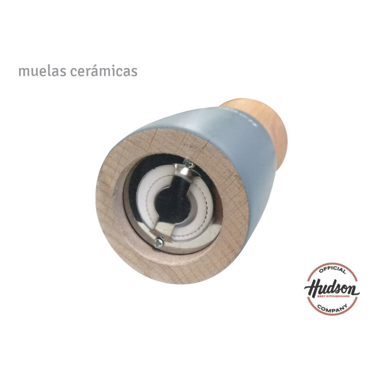 Molinillo De Madera Hudson Laqueado Color Gris 20 Cm Molinillo De Madera Hudson Laqueado Color Gris 20 Cm