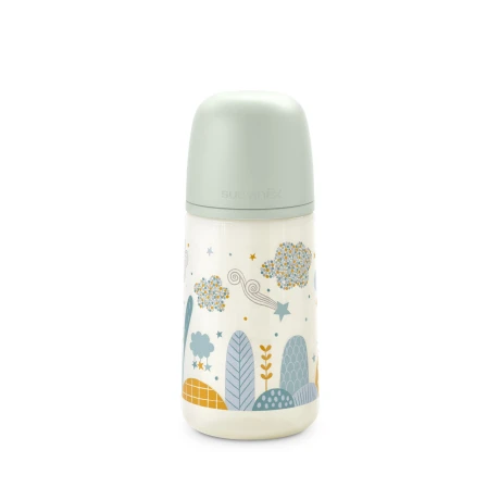 Biberon con tetina fisiológica SX PRO de 3-6 meses con flujo M (Medio) Biberon con tetina fisiológica SX PRO de 3-6 meses con flujo M (Medio)
