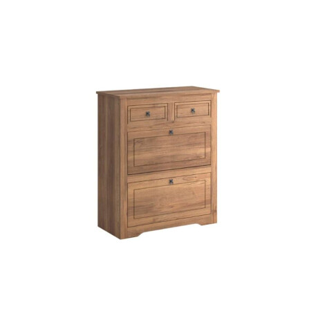 Comoda Zapatera Madera Maciza Linea Mexicana Oscura