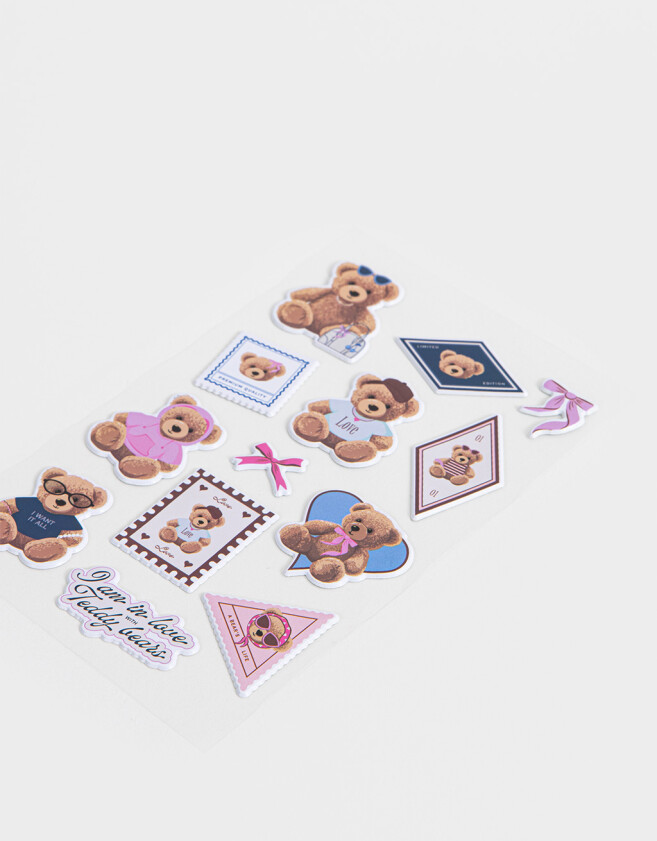 Stickers y Album Stickers Puffy Set De Stickers Teddy - Combinacion Multicolor