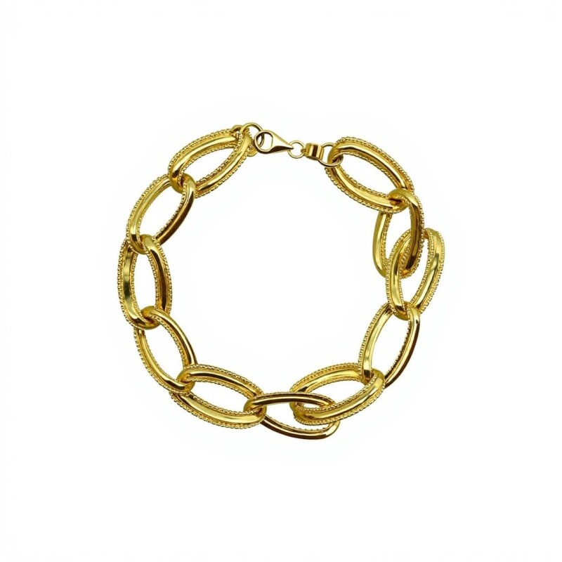 Pulsera oval - Oro bajo -Sin Piedra-PU8099 sinpiedra