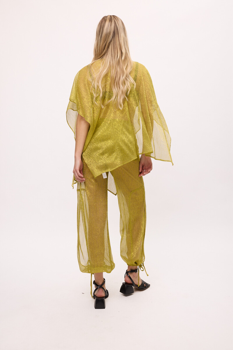 Pantalón Cannes Lima y Dorado