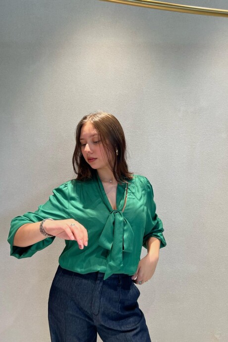 Blusa Lorena manga larga Verde