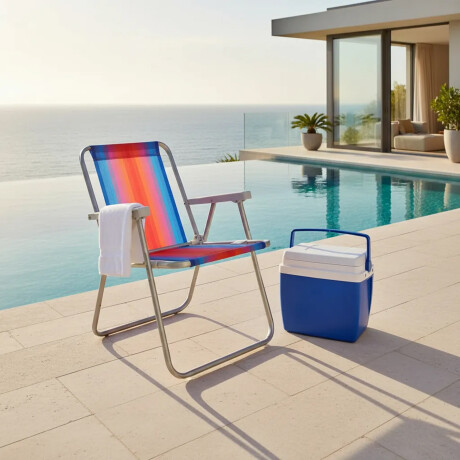 Set Playa Mor Sillasx2 Alum 120Kg + Conservadora Térmica 34L Azul