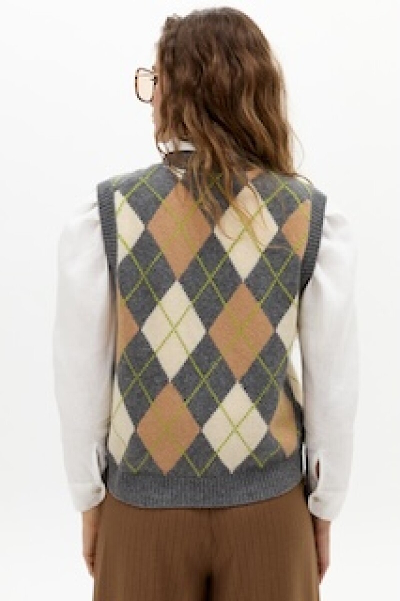 Chaleco Frank en Blend de Lana Grey Diamond