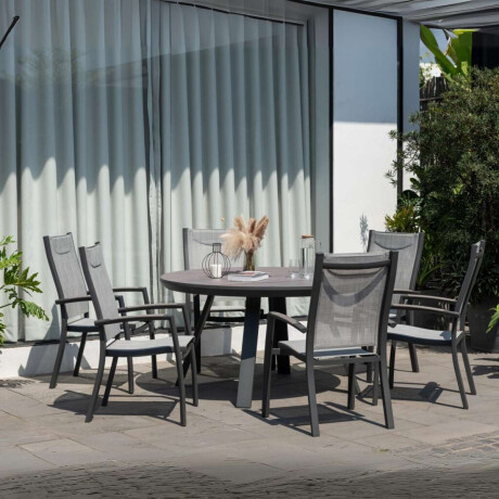 Mesa redonda de Patio Diametro 141cm Urbanite Gris