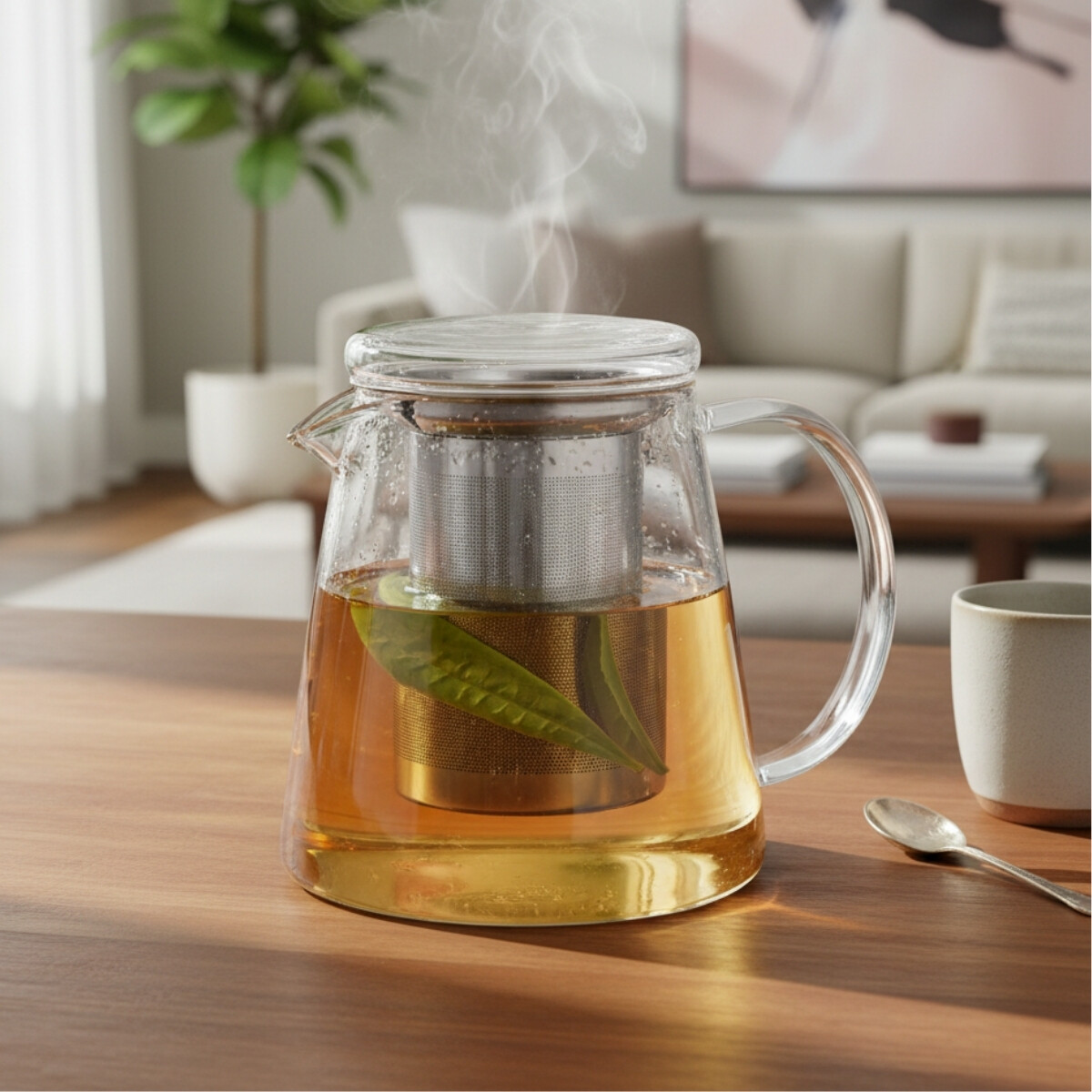 Tetera con infusor 500ml - TRANSPARENTE 