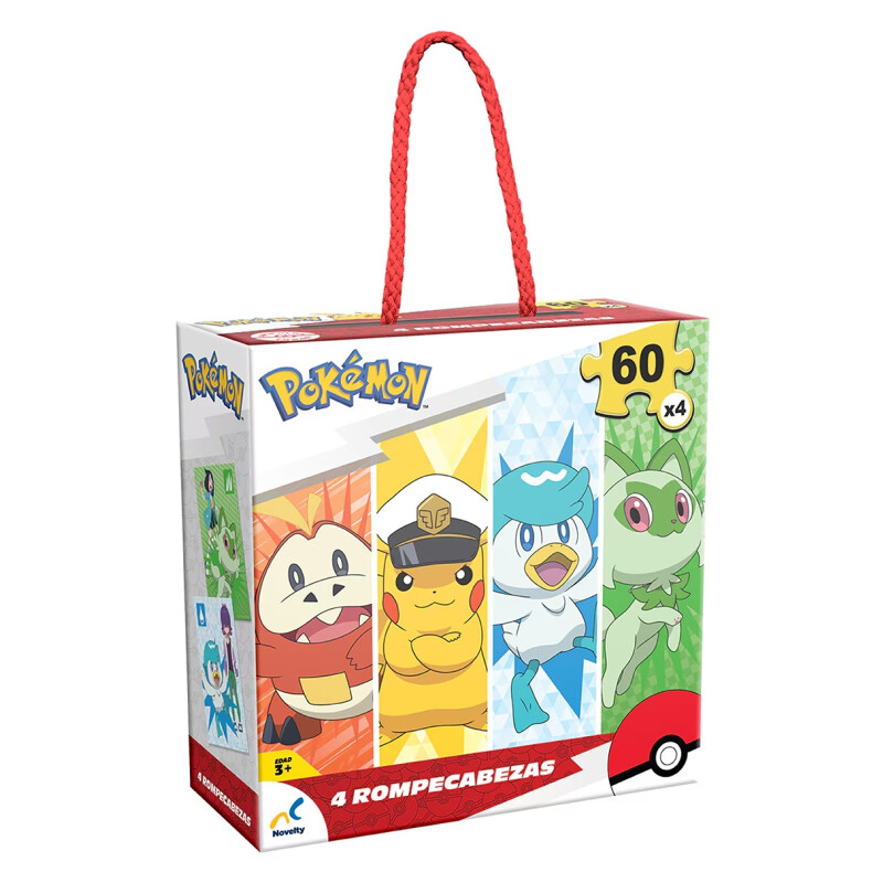Rompecabezas Pokémon 4 en 1 - 60 Pzas Cada Uno Rompecabezas Pokémon 4 en 1 - 60 Pzas Cada Uno