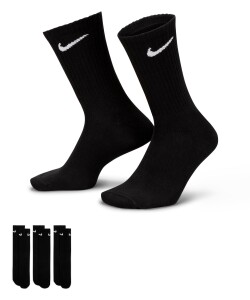 Medias Nike Everyday Ltwt Media larga 3-Pack de Hombre Negro