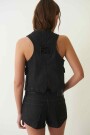 Short Vento leather Negro