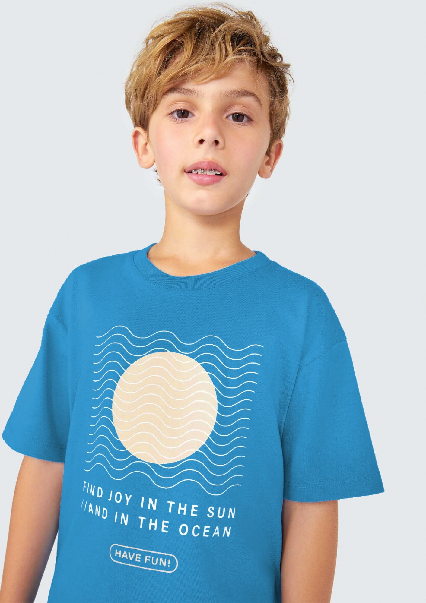 Camiseta azul celeste niña online