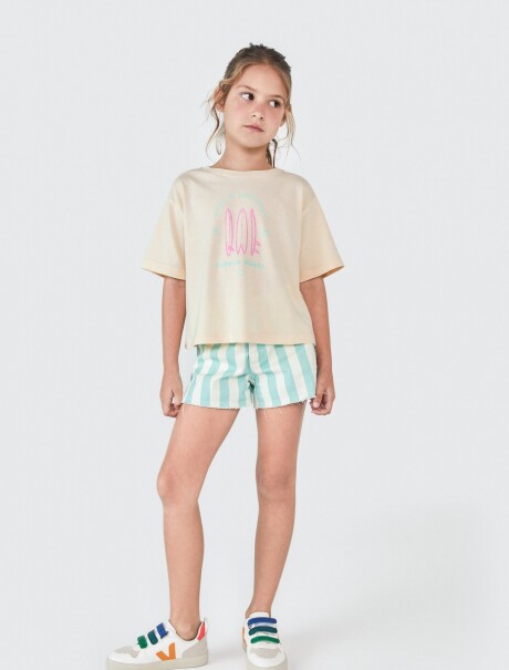 CAMISETA INFANTIL CON ESTAMPA AMARILLO