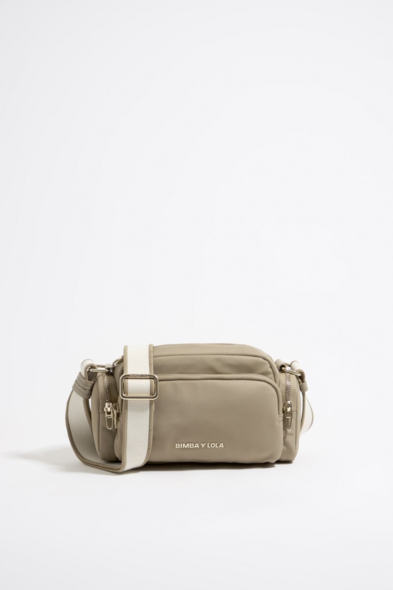BOLSO BANDOLERA PEQUEÑO NYLON Beige