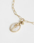 Cadena Corta con Dije Flores Cortos - Dorado