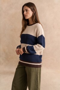 Sweater Rayado Marino