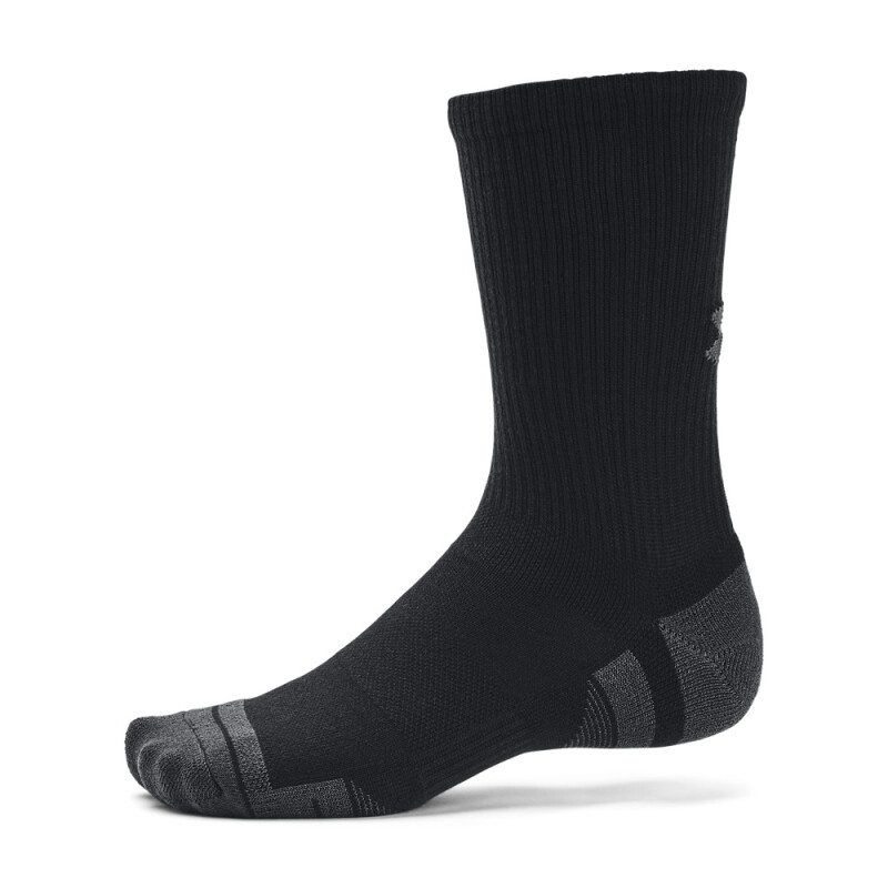 UA Performance Tech 3pk Crew-WHT BLK-001
