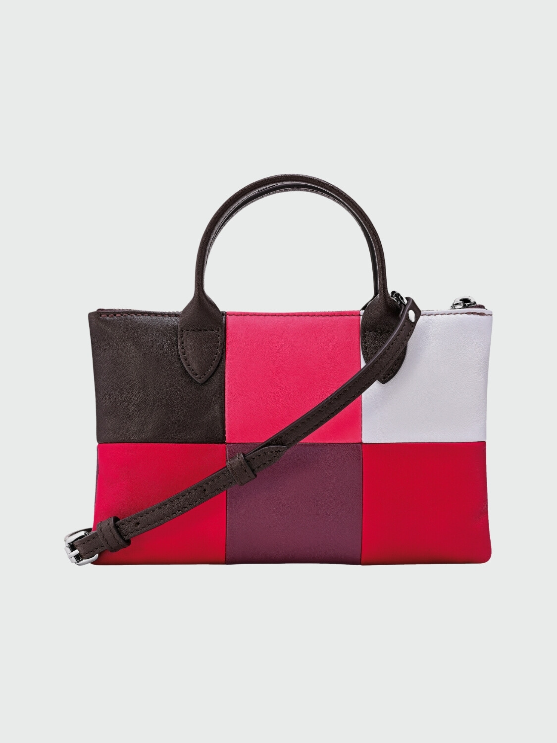 Longchamp -Bolso de mano XS en cuero, Re-Play Patch Colores varios