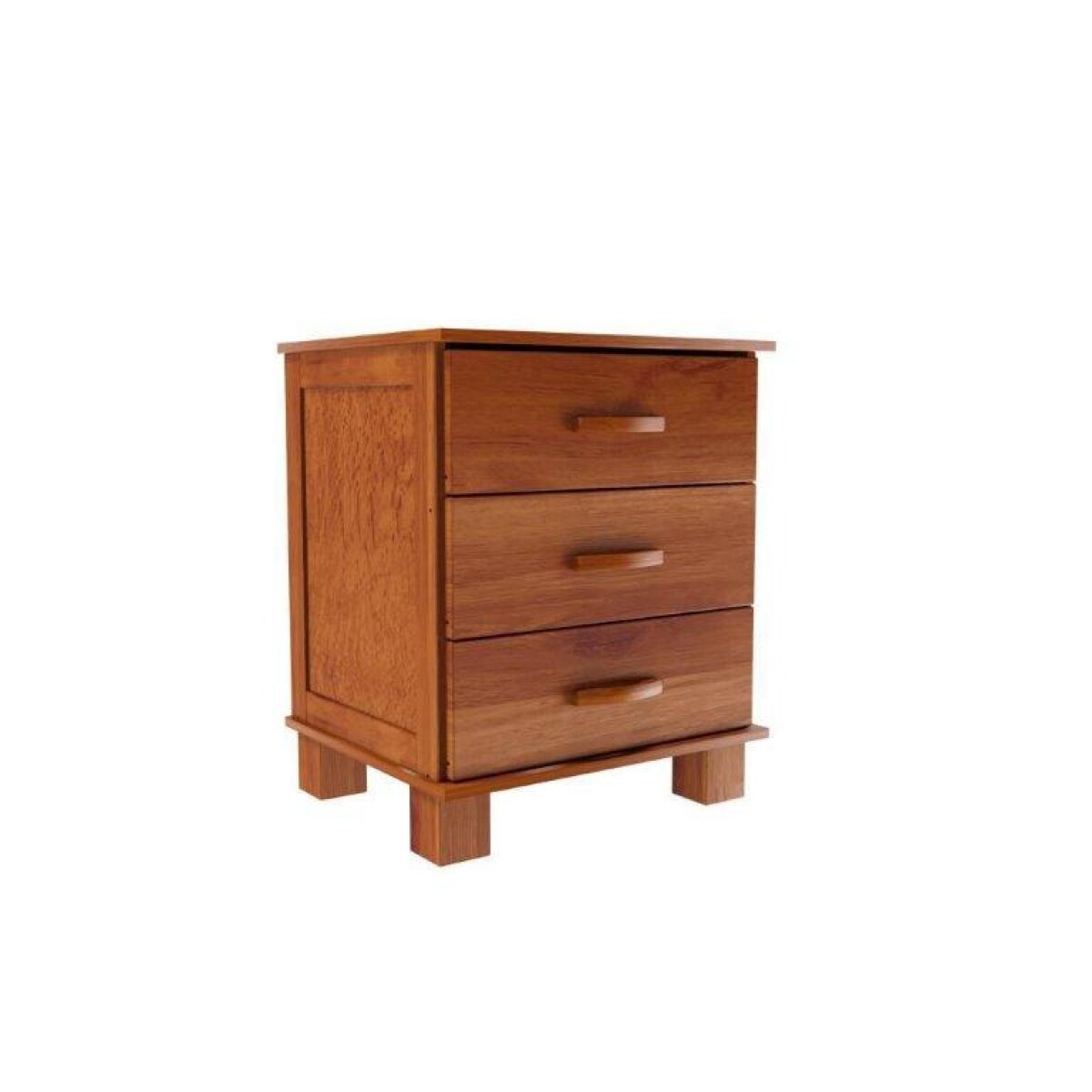Mesa De Luz 3 Cajones Casual Nogal 