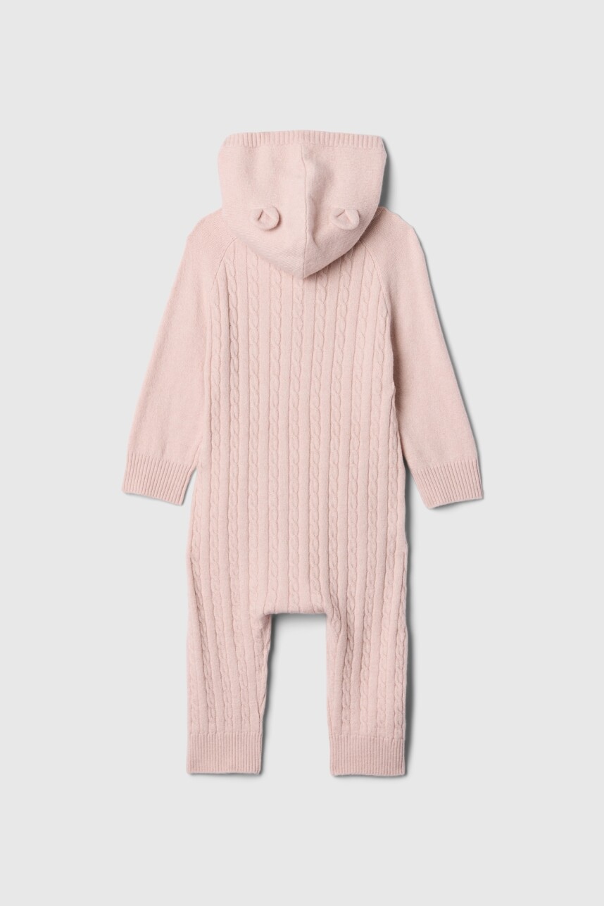 Pijama Con Cierre Botones Bebe Dull Rose