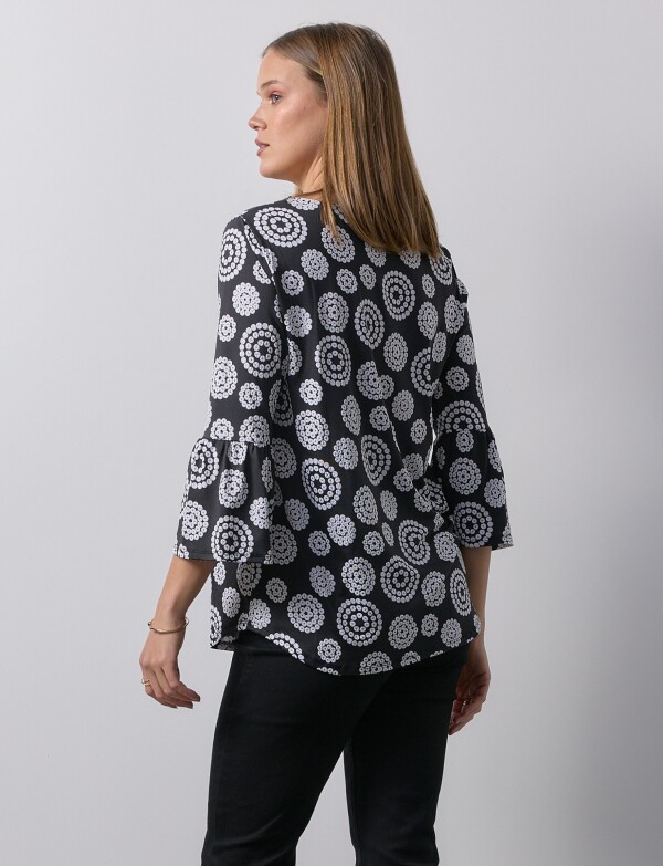 Blusa Printed NEGRO/BLANCO