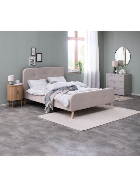 Estructura cama KONGSBERG 2 Plazas 140x190 beige Estructura cama KONGSBERG 2 Plazas 140x190 beige