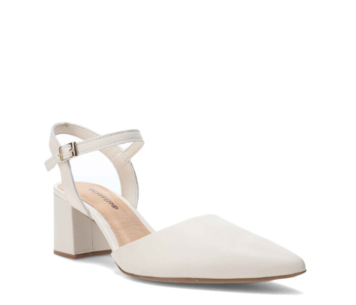 Zapato abierto con tobillera Offwhite