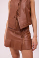 FALDA JAPONA COURO Camel