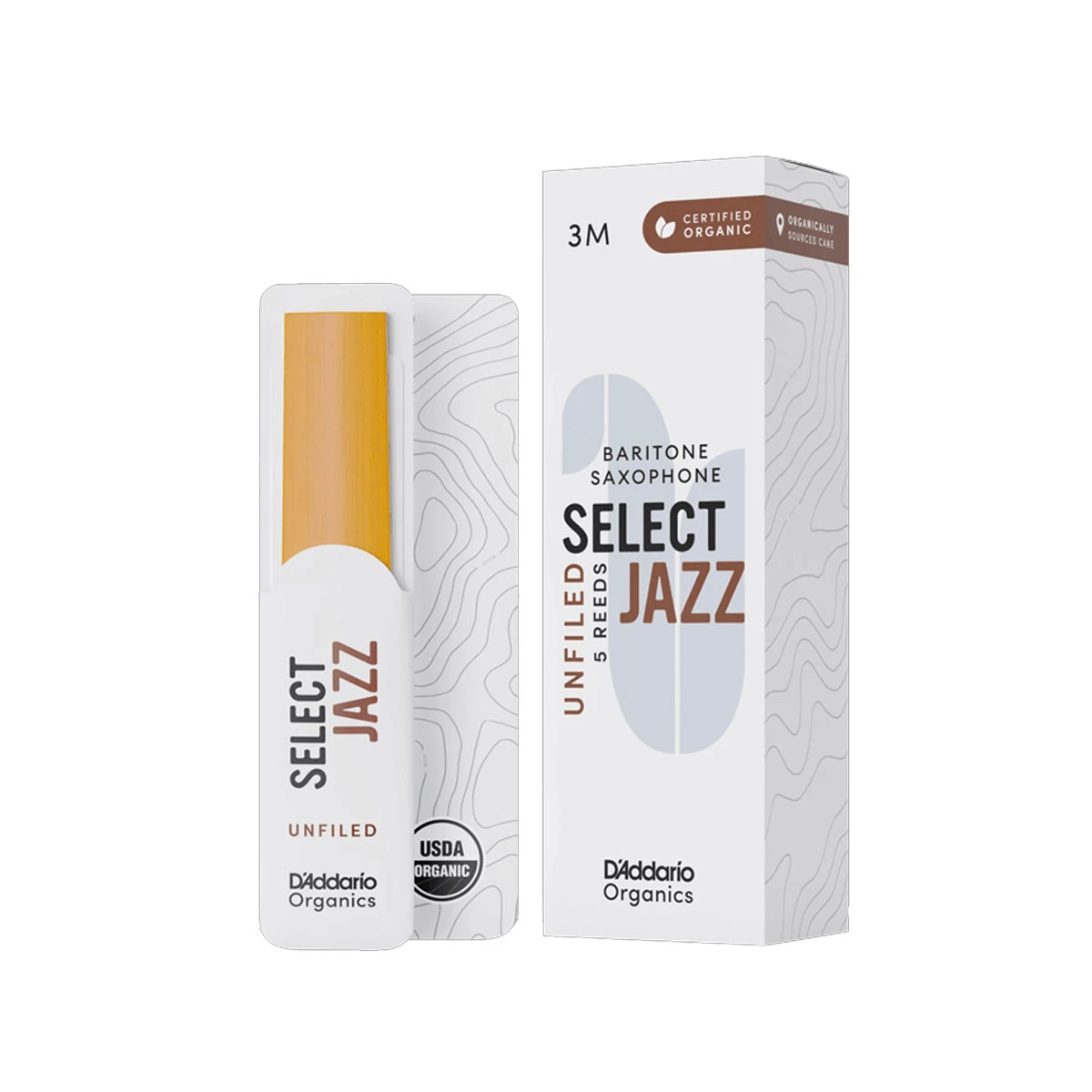 Caña Saxo Baritono Daddario Select Jazz 3m Unfiled P/ Unidad 