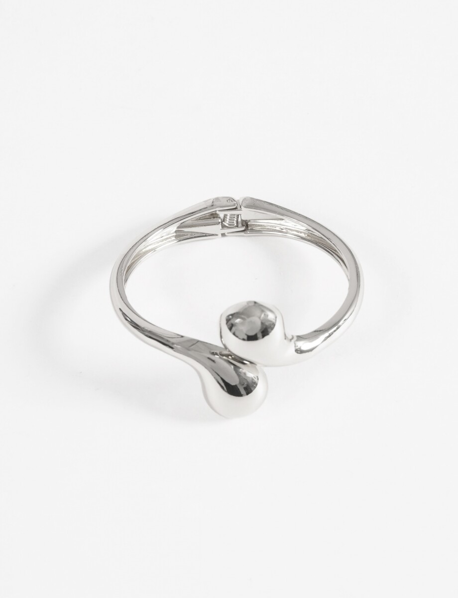 Pulsera cuff bold - plateado 