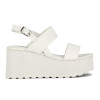 Sandalias Mujer Darkness Plataforma Con Dos Tiras Blanco