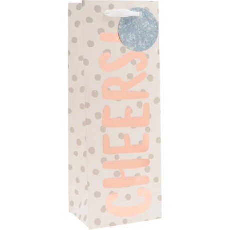 Bolsa Botella Top "Cheers" Lunares Marrones