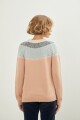 Sweater con jacquard bariloche rosa pastel