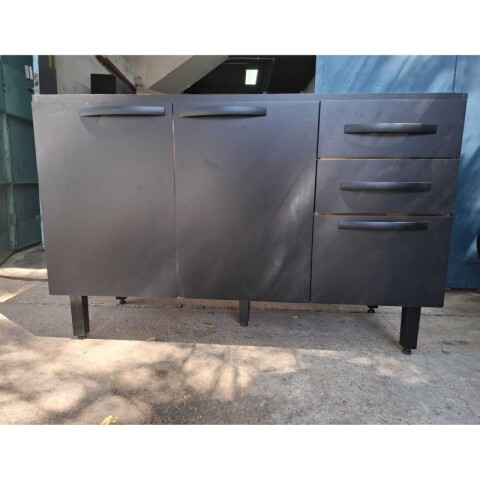 [OUTLET] Bajo Mesada 3 Puertas 2 Cajones con Patas Regulables - Negro [SOLO RETIRO EN LOCAL] [OUTLET] Bajo Mesada 3 Puertas 2 Cajones con Patas Regulables - Negro [SOLO RETIRO EN LOCAL]