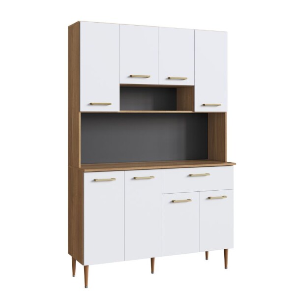 KIT COCINA 8 PUERTAS 1 CAJON NOGAL/BLANCO KIT COCINA 8 PUERTAS 1 CAJON NOGAL/BLANCO