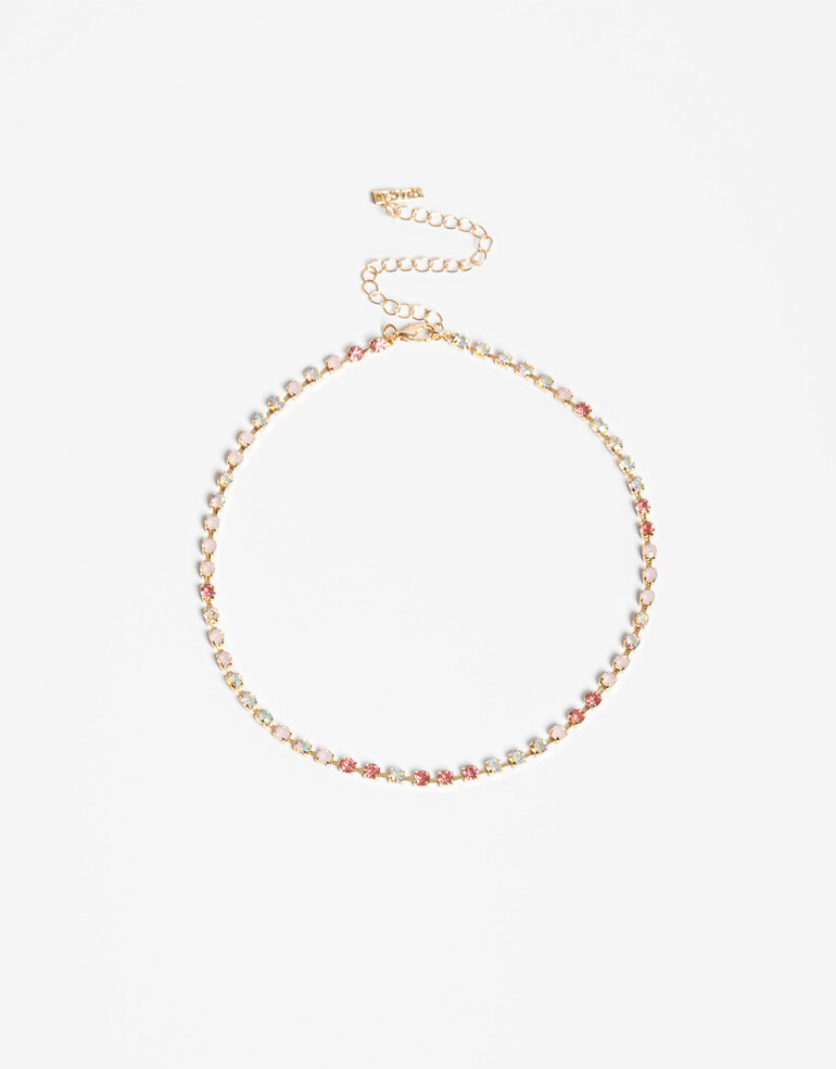 Collares Cortos Strass Collar Corto Strass Multicolor - Combinacion Multicolor