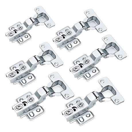 Pack X6 Bisagras Autoreten De Cazoleta 35mm Semi Curva Gris
