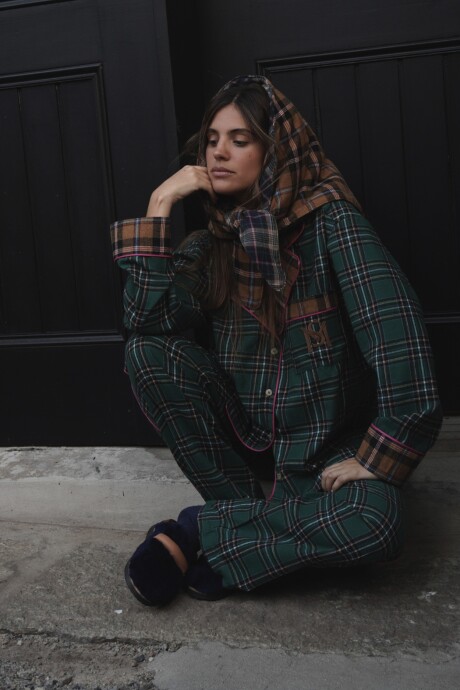 Sleepwalker Pijama Woman Verde / Mostaza