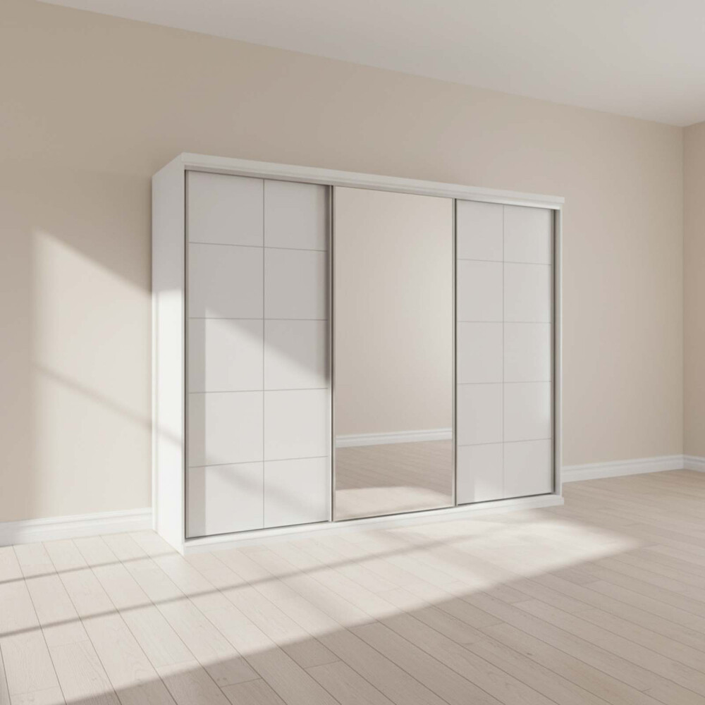 ROPERO PLACARD 3 PUERTAS CORREDIZAS MDF BLANCO SOUTH