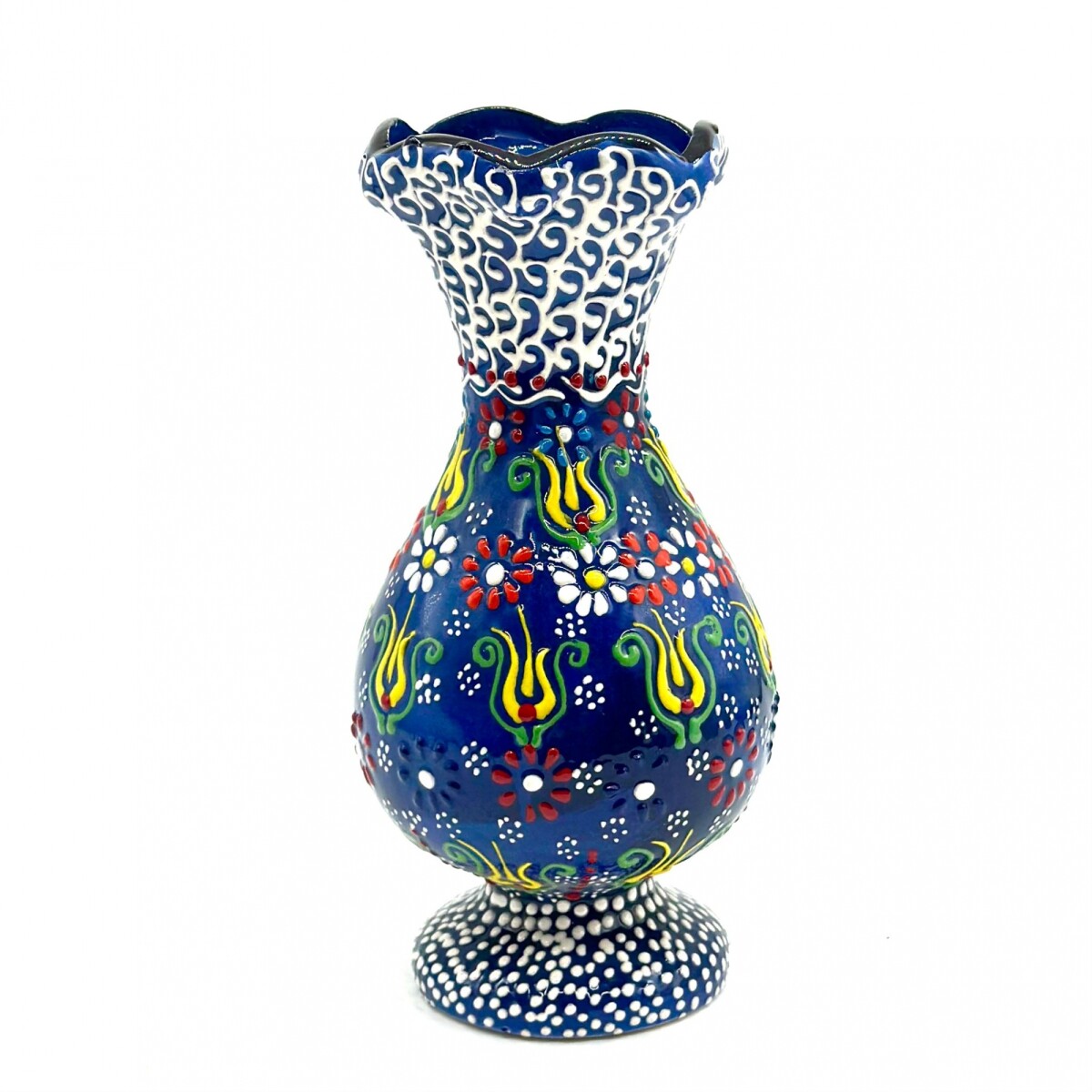 Florero de cerámica 25 cm - Azul oscuro 