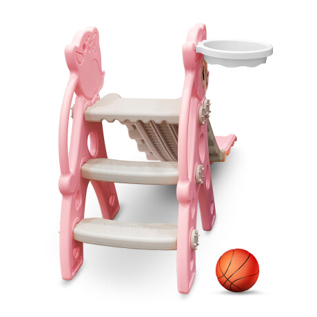 Tobogán Infantil Con Aro De Baloncesto Varios Colores Rosa