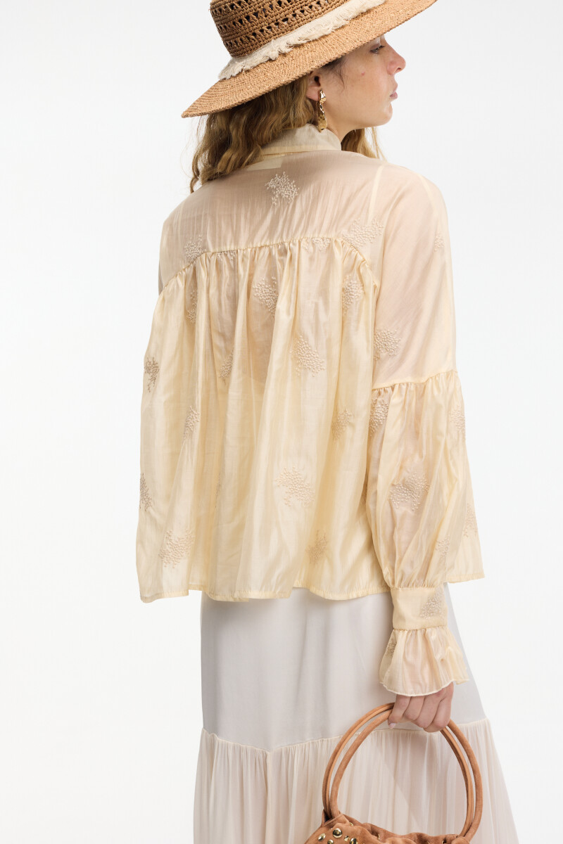 Camisa delicada Manteca