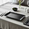 Plato melamina negro rectangular 26.5x11.5x1.8 Plato melamina negro rectangular 26.5x11.5x1.8
