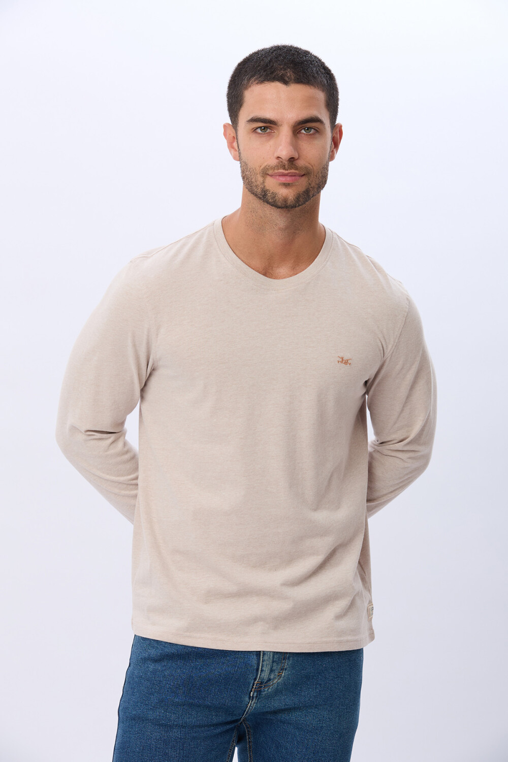 REMERA LISA DE ALGODÓN Arena