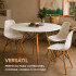 Mesa Comedor ComboHome Eames Redonda Laqueada 100Cm Premium Blanco 1