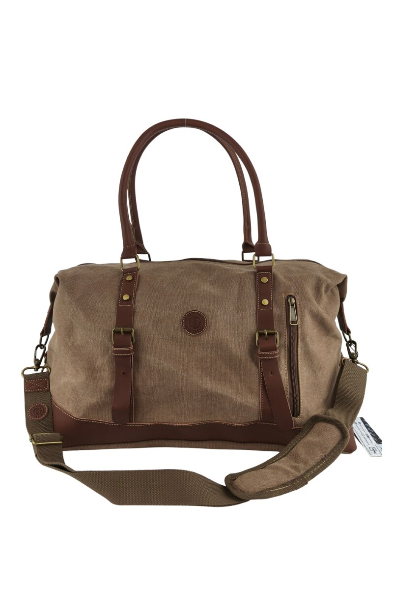 Bolso de viaje de lona Marrón