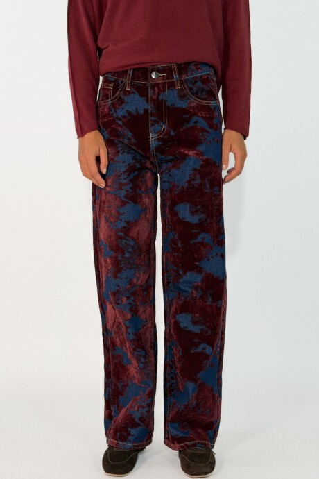 PANTALON ZAHARA Bordo