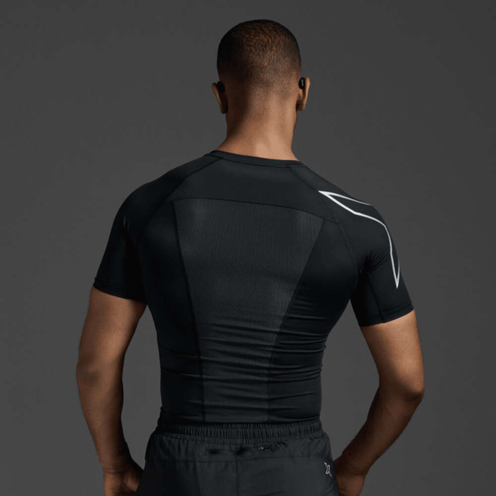 Core Compression Short Sleeve - Hombre Black/silver