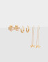Aros Sets Bañada en Oro Set De Aros Bañados En Oro - Dorado