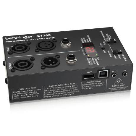 TESTER DE CABLE MULTIPLE BEHRINGER CT200 TESTER DE CABLE MULTIPLE BEHRINGER CT200