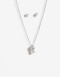 Bijouterie Set Exclusive Edition Set Aros Pasantes Y Cadena Plata 925 - Plateado Rodio